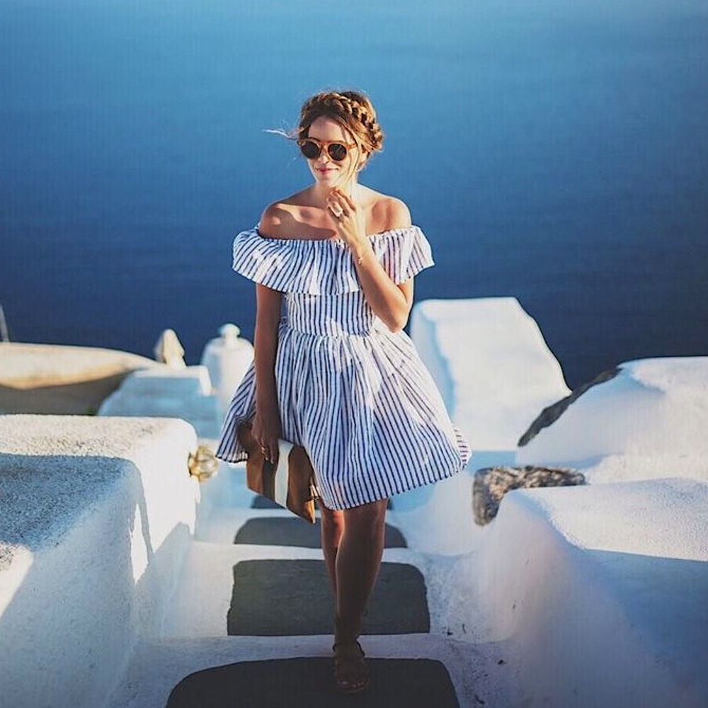 RARE The Jersey Diaries - Mulher Bonita Dress in Stripe